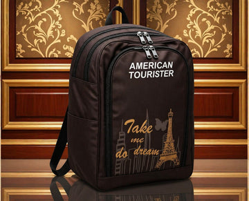 Brown Paris Theme Bag