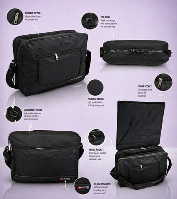 Diesel Messenger Bag (Black)